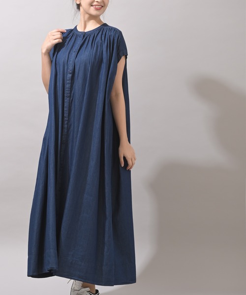 rps（アールピーエス）の「デニムシャツワンピース（シャツワンピース・レディース・ネイビー/ブルー・M）」の17枚目の写真