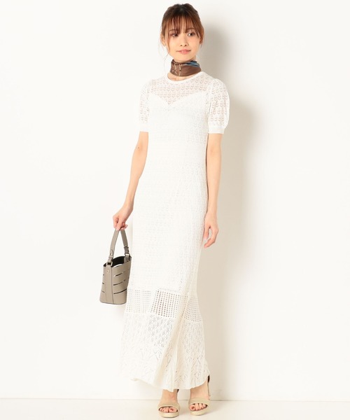 archives（アルシーヴ）の「アイレットマーメイドワンピース（ワンピース・レディース・オフホワイト/カーキ/ピンクベージュ・MEDIUM）」の7枚目の写真