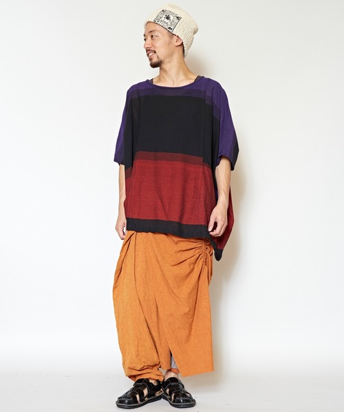 チャイハネ（チャイハネ）の「【チャイハネ】yul 旅するビッグシルエットトップス（その他トップス・レディース・ブルー/カーキ/レッド・FREE）」の18枚目の写真