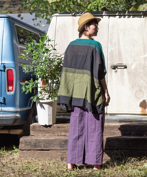 チャイハネ（チャイハネ）の「【チャイハネ】yul 旅するビッグシルエットトップス（その他トップス・レディース・ブルー/カーキ/レッド・FREE）」の5枚目の写真