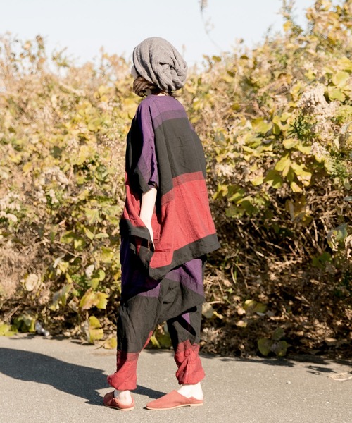 チャイハネ（チャイハネ）の「【チャイハネ】yul 旅するビッグシルエットトップス（その他トップス・レディース・ブルー/カーキ/レッド・FREE）」の12枚目の写真