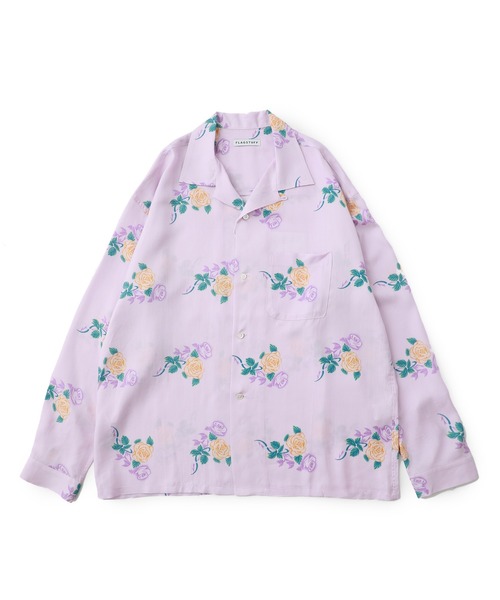 F-LAGSTUF-F(フラグスタフ)の「【F-LAGSTUF-F】ROSE L/S SHIRTS / 20SS-FS-33(シャツ/ブラウス・メンズ・ブラック/パープル・MEDIUM/LARGE)」の1枚目の写真