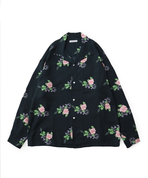F-LAGSTUF-F(フラグスタフ)の「【F-LAGSTUF-F】ROSE L/S SHIRTS / 20SS-FS-33(シャツ/ブラウス・メンズ・ブラック/パープル・MEDIUM/LARGE)」の2枚目の写真