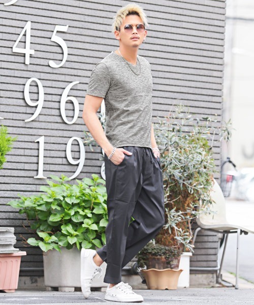 LUXSTYLE（ラグスタイル）の「MIX天竺Tシャツ（Tシャツ/カットソー・メンズ・ネイビー/ブラック/レッド・M/L/XL）」の7枚目の写真