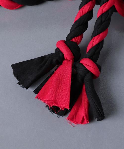 誉田屋源兵衛(コンダヤゲンベイ)の「<十代目山口源兵衛> 縄帯(和装小物・メンズ・グレー/レッド/ブラック・FREE)」の4枚目の写真