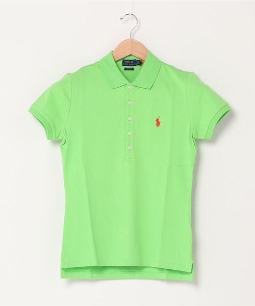 POLO RALPH LAUREN(ポロ ラルフ ローレン)の「スリム フィット ストレッチ ポロシャツ(ポロシャツ・レディース・グリーン・X-LARGE/LARGE/MEDIUM/X-SMALL/SMALL)」の2枚目の写真