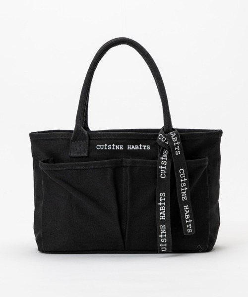 CUISINE HABITS(クイジーヌハビッツ)の「ソトポケTOTEBAG / トートバッグ(トートバッグ・レディース・アイボリー/グレー/ブラック/ホワイト系その他/ブルー・フリー)」の13枚目の写真
