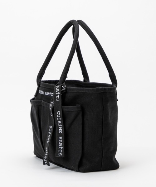 CUISINE HABITS(クイジーヌハビッツ)の「ソトポケTOTEBAG / トートバッグ(トートバッグ・レディース・アイボリー/グレー/ブラック/ホワイト系その他/ブルー・フリー)」の14枚目の写真