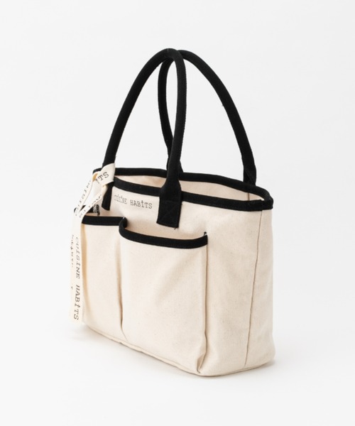 CUISINE HABITS(クイジーヌハビッツ)の「ソトポケTOTEBAG / トートバッグ(トートバッグ・レディース・アイボリー/グレー/ブラック/ホワイト系その他/ブルー・フリー)」の21枚目の写真