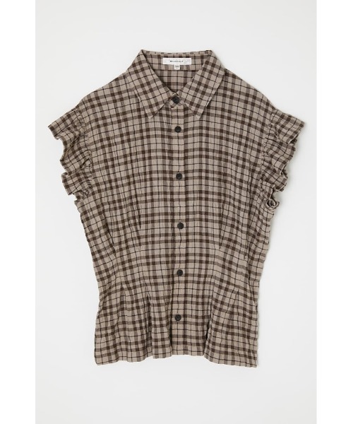 MOUSSY（マウジー）の「FRILL SLEEVE CHECK ブラウス（シャツ