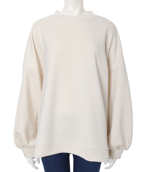 fifth（フィフス）の「ダイバー素材ボリュームスリーブプルオーバー（Tシャツ/カットソー・レディース・アイボリー/グレイッシュベージュ・MEDIUM）」の5枚目の写真