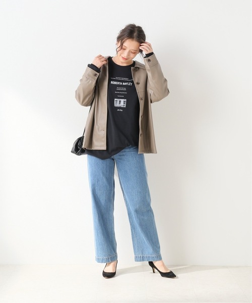 【スローブイエナ】フェイクレザーブルゾン WEB限定/追加》フェイクレザーブルゾン（レザージャケット