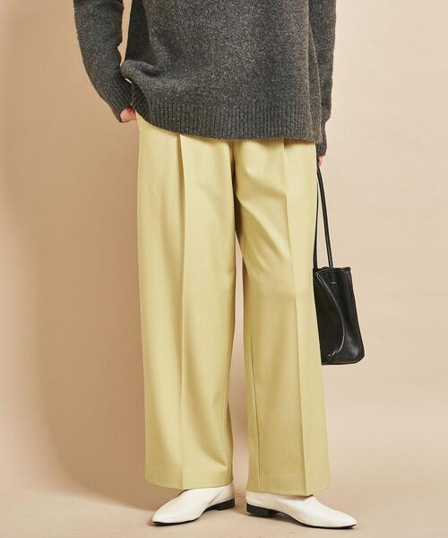 BEAUTY&YOUTH UNITED ARROWS（ビューティーアンドユースユナイテッドアローズ）の「BY∴ TRタックイージーワイドパンツ -ウォッシャブル- ◆（その他パンツ・レディース・ベージュ/イエロー・M/S）」の7枚目の写真