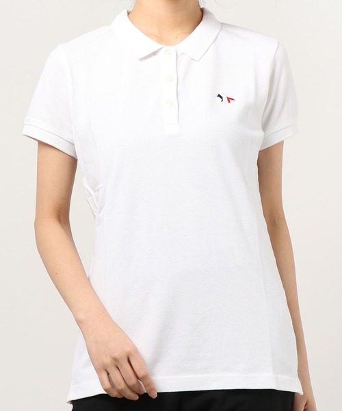 kolor ホワイト ポロシャツ ストライプ襟付き kolor ホワイト ポロシャツ ストライプ襟付き kolor ホワイト