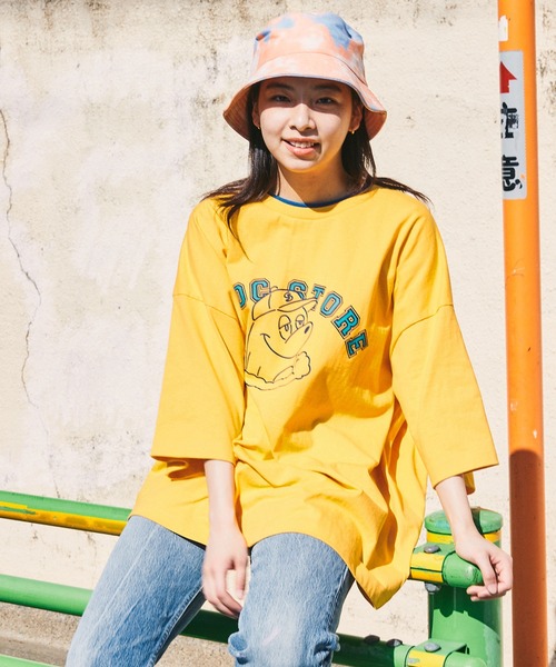 SPOC STORE(スポックストア)の「【SPOC STORE】レイヤード配色 カレッジロゴ半袖カットソー(Tシャツ/カットソー・メンズ・オフホワイト/イエロー/グリーン/コバルトブルー・M/L)」の22枚目の写真