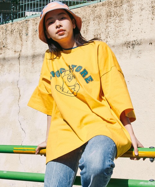 SPOC STORE(スポックストア)の「【SPOC STORE】レイヤード配色 カレッジロゴ半袖カットソー(Tシャツ/カットソー・メンズ・オフホワイト/イエロー/グリーン/コバルトブルー・M/L)」の20枚目の写真