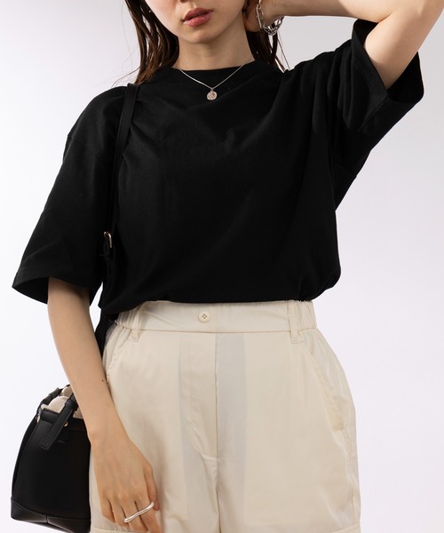 Printstar(プリントスター)の「【printstar】5.6オンス プレミアムコットン ヘビーウェイトビッグTシャツ オーバーサイズTシャツ 半袖 無地Tシャツ ユニセックス 00113(Tシャツ/カットソー・メンズ・ブラック/ホワイト/サンドベージュ/ライトベージュ/グレイッシュブルー・M/S/L/XL)」の13枚目の写真