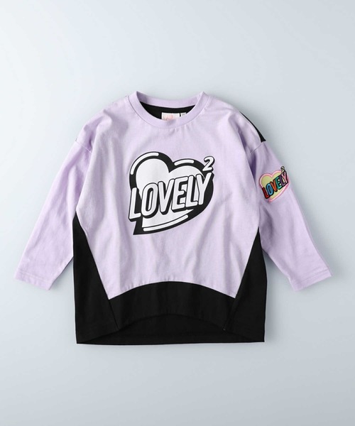 Right-on（ライトオン）の「TEGTEG lovely2】 ドルマンロンT（Tシャツ/カットソー・キッズ・ライラック/ホワイト・105/120/130/140/155）」の4枚目の写真