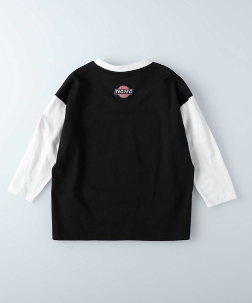 Right-on（ライトオン）の「TEGTEG lovely2】 ドルマンロンT（Tシャツ/カットソー・キッズ・ライラック/ホワイト・105/120/130/140/155）」の3枚目の写真