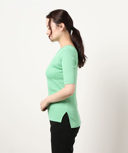 Traditional Weatherwear（トラディショナルウェザーウェア）の「BUCK CONSCIOUS SLIT PO（Tシャツ/カットソー・レディース・ブラック/オフホワイト/グリーン系その他・S）」の4枚目の写真