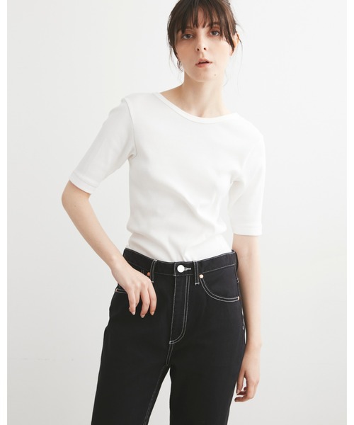 Traditional Weatherwear（トラディショナルウェザーウェア）の「BUCK CONSCIOUS SLIT PO（Tシャツ/カットソー・レディース・ブラック/オフホワイト/グリーン系その他・S）」の2枚目の写真