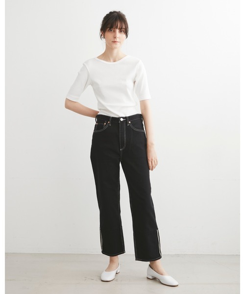 Traditional Weatherwear（トラディショナルウェザーウェア）の「BUCK CONSCIOUS SLIT PO（Tシャツ/カットソー・レディース・ブラック/オフホワイト/グリーン系その他・S）」の7枚目の写真