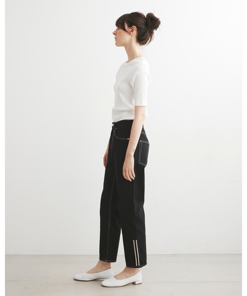 Traditional Weatherwear（トラディショナルウェザーウェア）の「BUCK CONSCIOUS SLIT PO（Tシャツ/カットソー・レディース・ブラック/オフホワイト/グリーン系その他・S）」の8枚目の写真