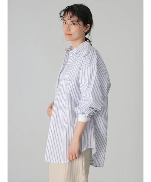 AMERICAN HOLIC（アメリカンホリック）の「イージーケアBIGシャツ　＊〇（シャツ/ブラウス・レディース・パープル/ネイビー/オフホワイト/イエロー/ストライプ/ホワイト系その他6・FREE）」の12枚目の写真