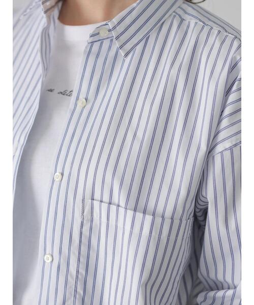 AMERICAN HOLIC（アメリカンホリック）の「イージーケアBIGシャツ　＊〇（シャツ/ブラウス・レディース・パープル/ネイビー/オフホワイト/イエロー/ストライプ/ホワイト系その他6・FREE）」の13枚目の写真