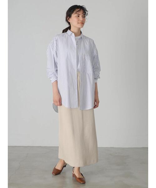 AMERICAN HOLIC（アメリカンホリック）の「イージーケアBIGシャツ　＊〇（シャツ/ブラウス・レディース・パープル/ネイビー/オフホワイト/イエロー/ストライプ/ホワイト系その他6・FREE）」の14枚目の写真