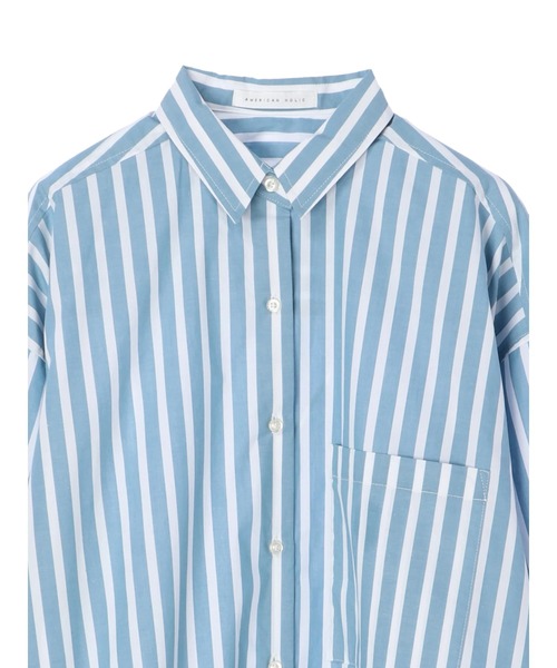 AMERICAN HOLIC（アメリカンホリック）の「イージーケアBIGシャツ　＊〇（シャツ/ブラウス・レディース・パープル/ネイビー/オフホワイト/イエロー/ストライプ/ホワイト系その他6・FREE）」の10枚目の写真