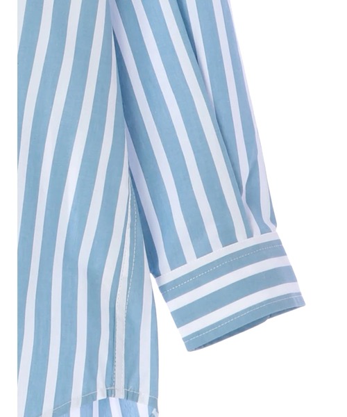 AMERICAN HOLIC（アメリカンホリック）の「イージーケアBIGシャツ　＊〇（シャツ/ブラウス・レディース・パープル/ネイビー/オフホワイト/イエロー/ストライプ/ホワイト系その他6・FREE）」の8枚目の写真