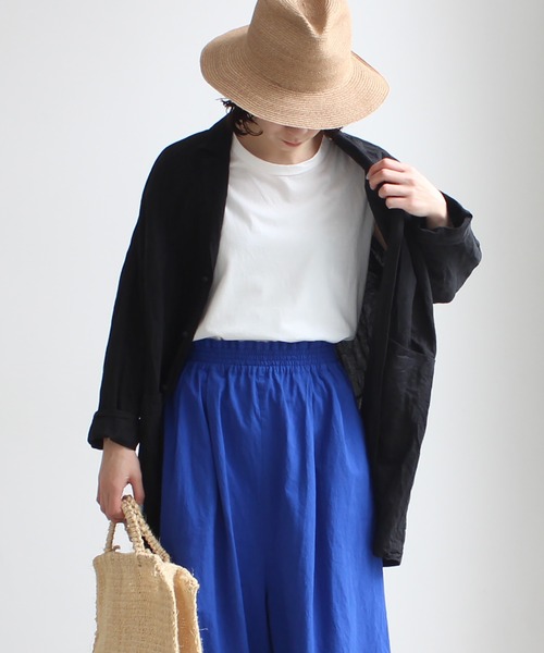 ユニ yuni リネン 麻 ジャケット ボタン Aライン ゆったり ナチュラル yuni(ユニ )の「コットン/リネン オックス haoriジャケット