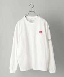 Manhattan Portage | Manhattan Portage: プリント ポケット ロングスリーブ Tシャツ (ロンT)(Tシャツ/カットソー)