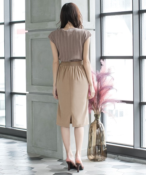 Julia Boutique（ジュリアブティック）の「スカーフベルト付きタイトスカート/21103（スカート・レディース・ピンク/ブラック/ベージュ/ホワイト・ONE）」の13枚目の写真