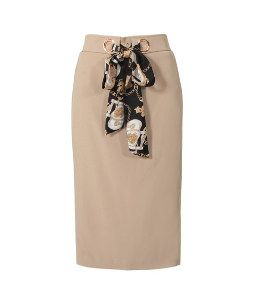 Julia Boutique（ジュリアブティック）の「スカーフベルト付きタイトスカート/21103（スカート・レディース・ピンク/ブラック/ベージュ/ホワイト・ONE）」の17枚目の写真