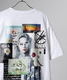 SlashDate（スラッシュデイト）の「オーバーサイズ バックフォトデコレーション プリント Tシャツ（Tシャツ/カットソー・メンズ）」