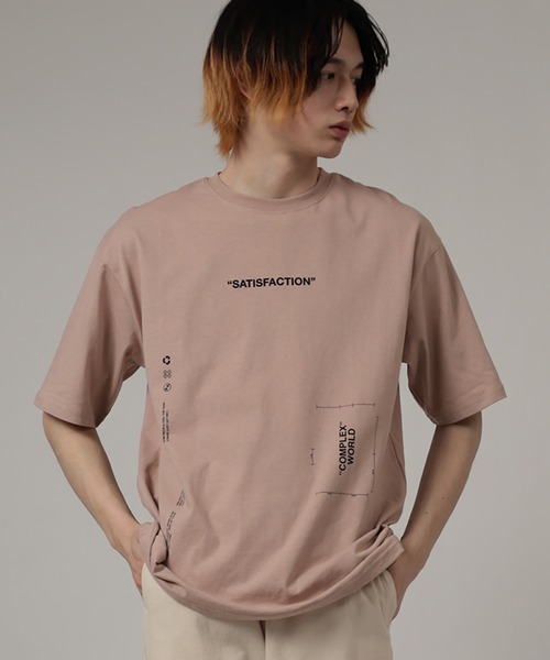 セール】オーバーサイズ バックフォトデコレーション プリント T