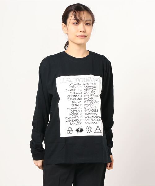 BEATJIVE（ビートジャイブ）の「プリント ロングスリーブTEEシャツ 長袖 Tシャツ ロンT レディース（Tシャツ/カットソー・レディース・ブラック/ホワイト/ライトグリーン・X-LARGE/LARGE/MEDIUM）」の3枚目の写真