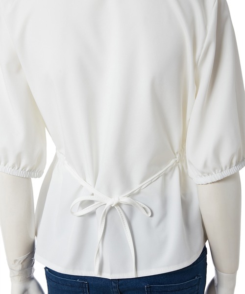 fifth（フィフス）の「【スタイリストプロデュース】フロントボタンウエストマークブラウス（シャツ/ブラウス・レディース・ホワイト/イエロー/ブラック・MEDIUM）」の7枚目の写真