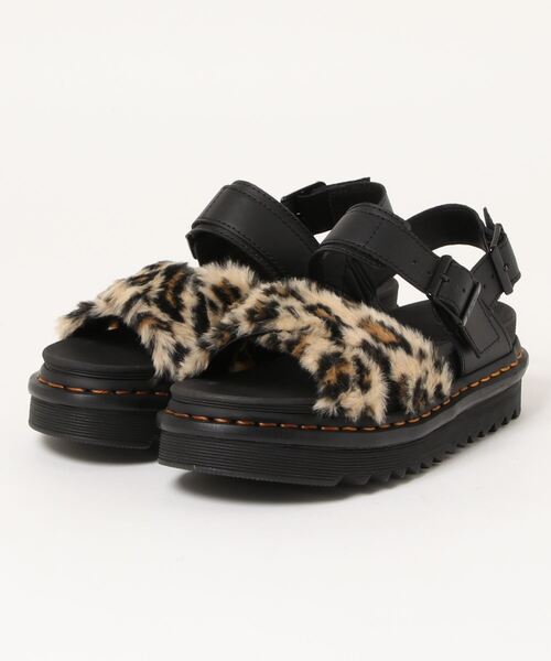 Dr. Martens(ドクターマーチン)の「【Dr.Martens】ドクターマーチン VOSS Ⅱ FLUFFY(ヴォス2 フラッフィ)26720001/26721285(サンダル・レディース・ブラック/レオパード・4inch/5inch/6inch)」の1枚目の写真