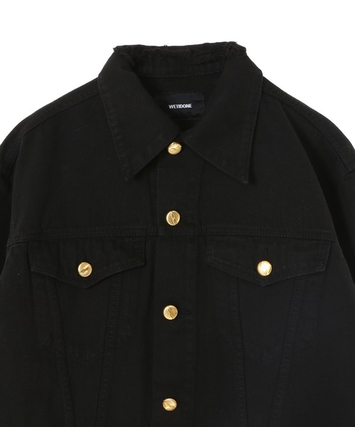 WE11DONE ウェルダン ウォッシュ デニム ジャケット 肩パッドXS 黒 WE11DONE（ウェルダン）の「REGULAR FIT DENIM JACKET（デニム