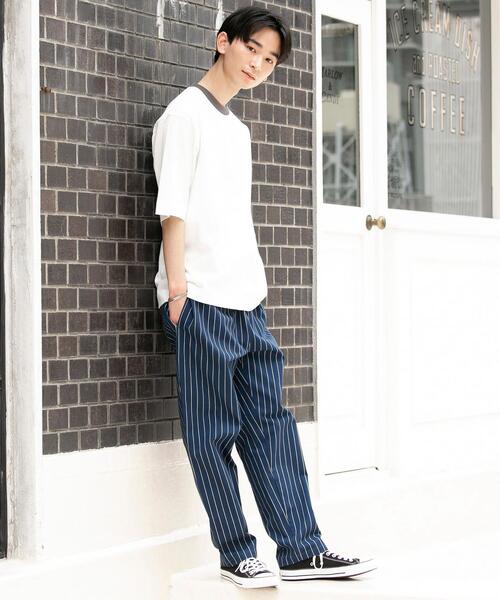 coen（コーエン）の「USAコットンリンガーTシャツ（Tシャツ/カットソー・メンズ・ベージュ/ブラック/ホワイト・X-LARGE/SMALL/MEDIUM/LARGE）」の6枚目の写真