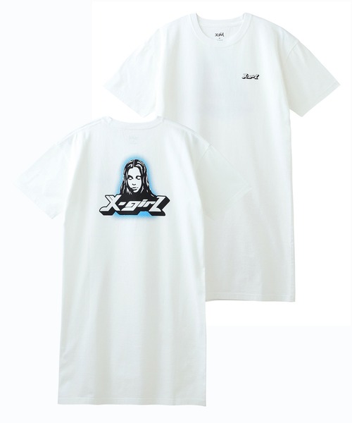 THEREDTHREAD S stamp tee dress ホワイト 白 RHINESTONE STARDUST LOGO S/S TEE DRESS – calif（カリフ）公式