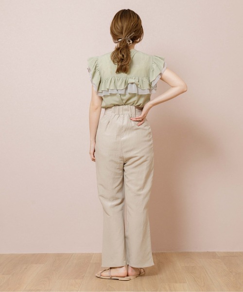 flower（フラワー）の「スタンドフリルブラウス（シャツ/ブラウス・レディース・ベージュ/カーキ・FREE）」の10枚目の写真
