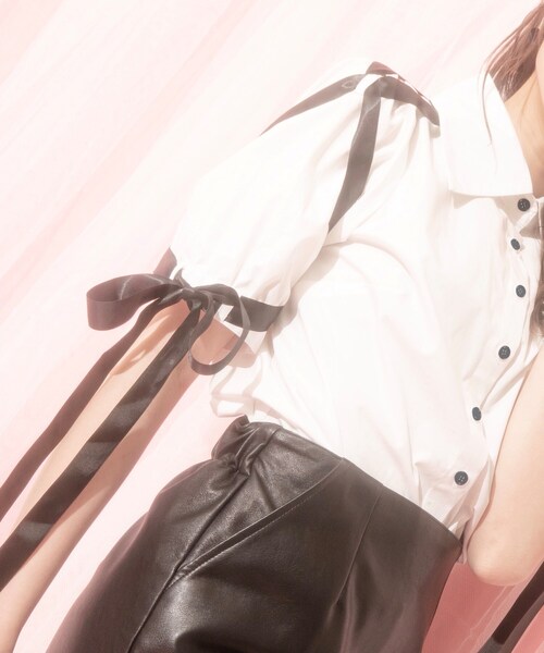 KOL ME BABY（コルミーベイビー）の「◆Ribbon cross shirts（シャツ/ブラウス・レディース・オフホワイト・00）」の9枚目の写真