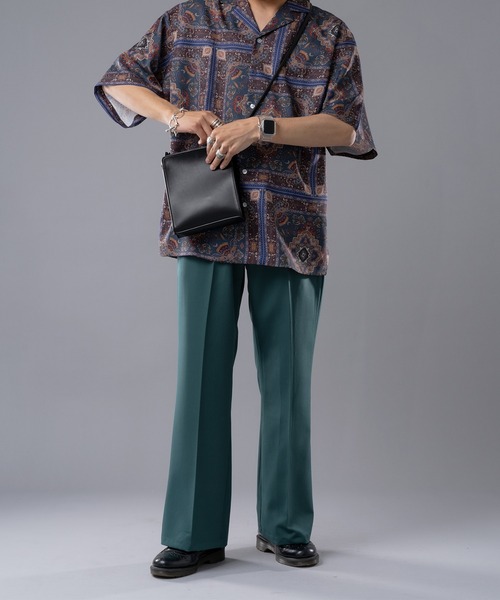 kutir（クティール）の「スクエアショルダーバッグ（ショルダーバッグ・メンズ・ブラック/ベージュ/ブルーグリーン・FREE）」の7枚目の写真