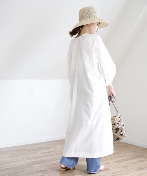 UNFIELD（アンフィールド）の「【UNFIELD ギャザーボリュームワンピース】（ワンピース・レディース・ホワイト/ブラック・FREE）」の16枚目の写真