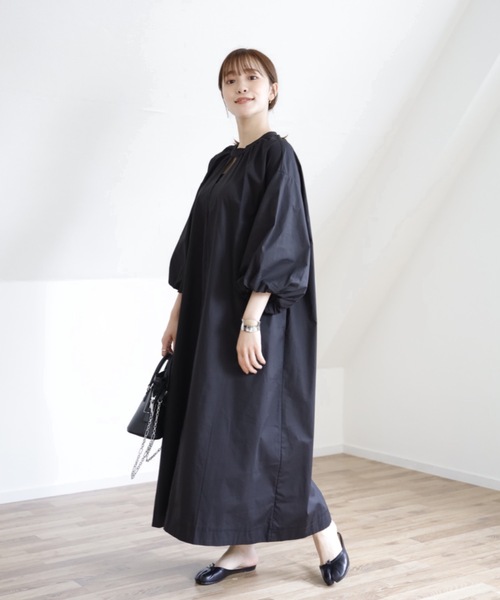 UNFIELD（アンフィールド）の「【UNFIELD ギャザーボリュームワンピース】（ワンピース・レディース・ホワイト/ブラック・FREE）」の19枚目の写真