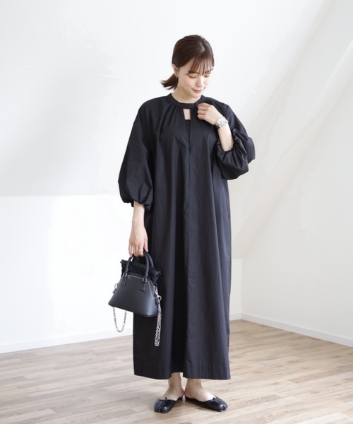 UNFIELD（アンフィールド）の「【UNFIELD ギャザーボリュームワンピース】（ワンピース・レディース・ホワイト/ブラック・FREE）」の22枚目の写真